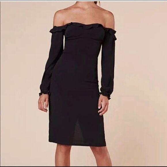 Reformation Prue Dress Black - Picture 1 of 7